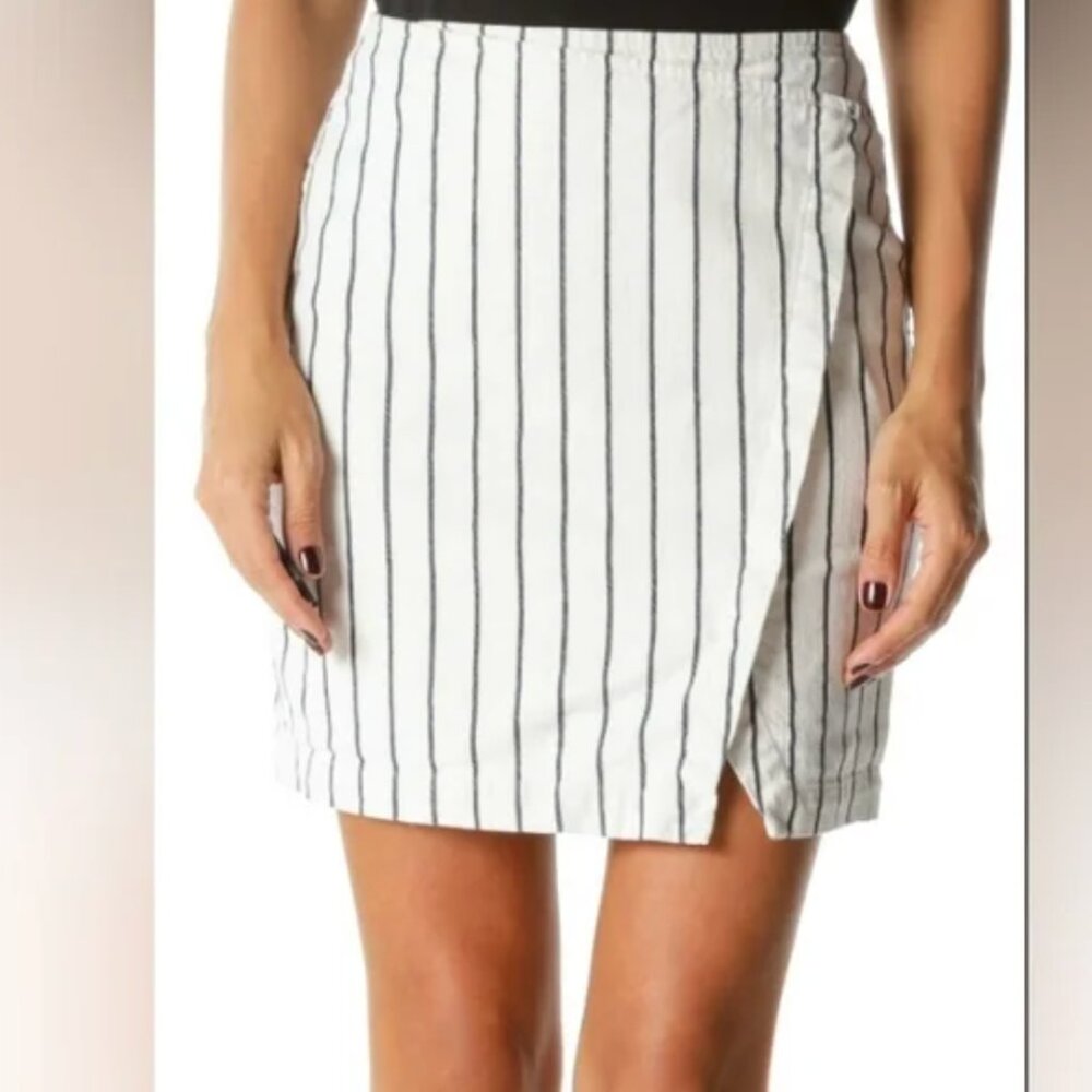 Madewell Wrap Mini Skirt in Stripe